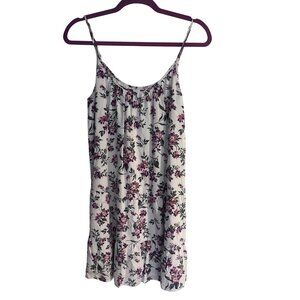 Baby doll tiered mini dress floral abercrombie&Fitch womens M lined